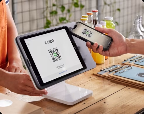 Square Stand
のQRコード決済イメージ